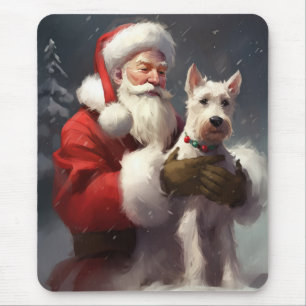 Wire Fox Terrier Jultomten - helgjul Musmatta