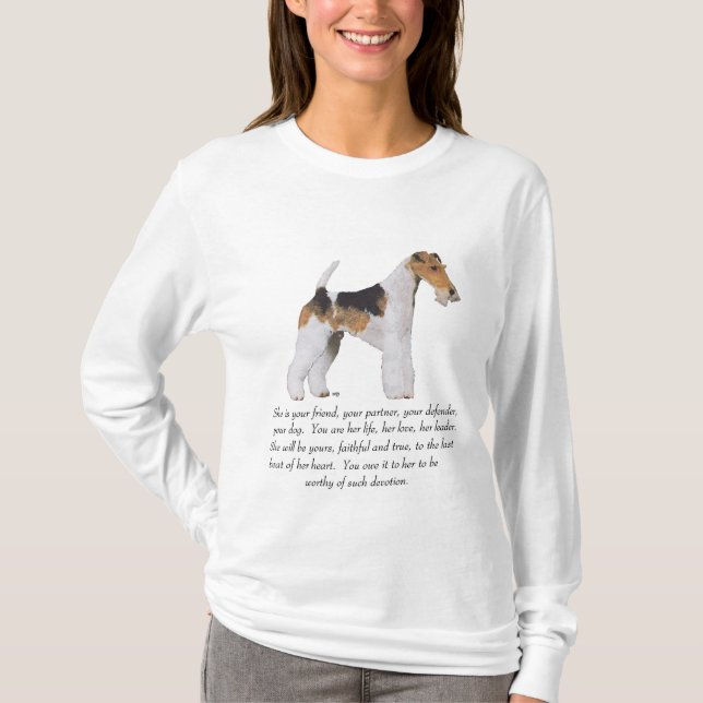 Wire Fox Terrier Keepsaké FEMALE T-shirt (Framsida)