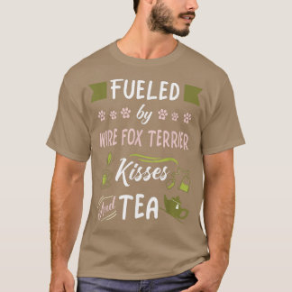 Wire Fox Terrier Kisses och Tea T-Shirt