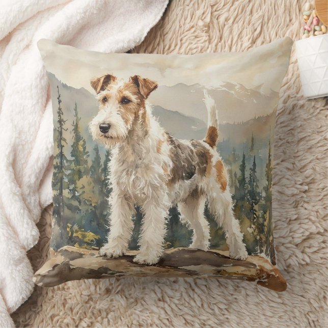 Wire Fox Terrier Kudde (Filt)