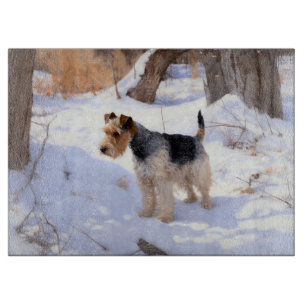 Wire Fox Terrier Låt Det Snö Jul