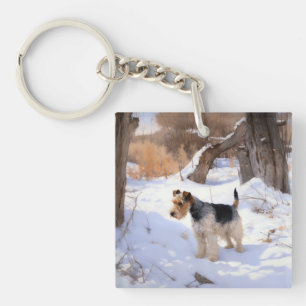Wire Fox Terrier Låt det snöa jul