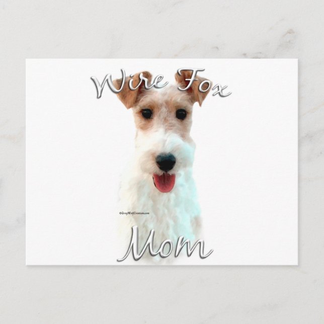 Wire Fox Terrier Mamma 2 Vykort (Framsida)
