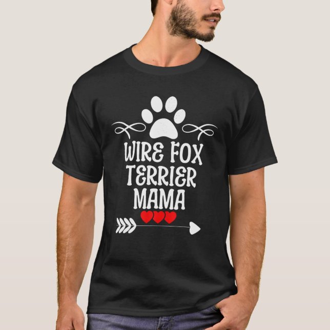 Wire Fox Terrier Mamma för Mor Day-jul T Shirt (Framsida)