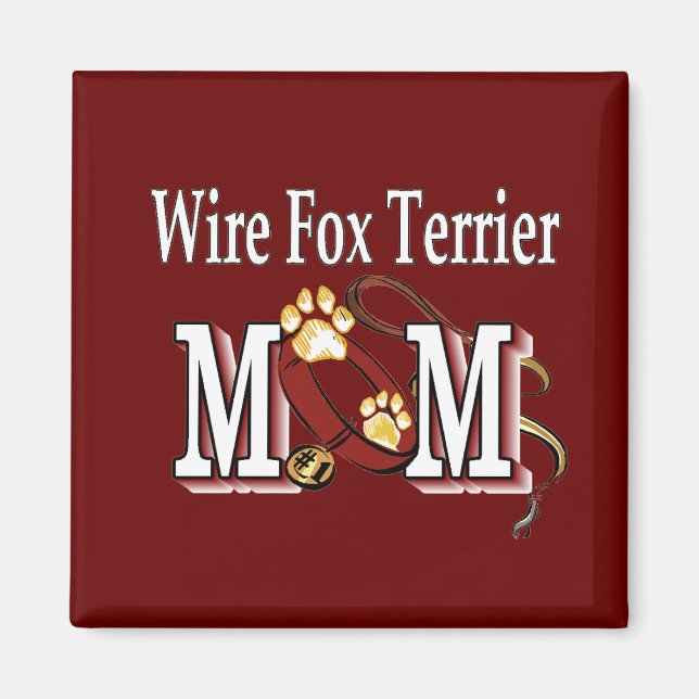 Wire Fox Terrier Mamma-gåvor Magnet (Framsidan)