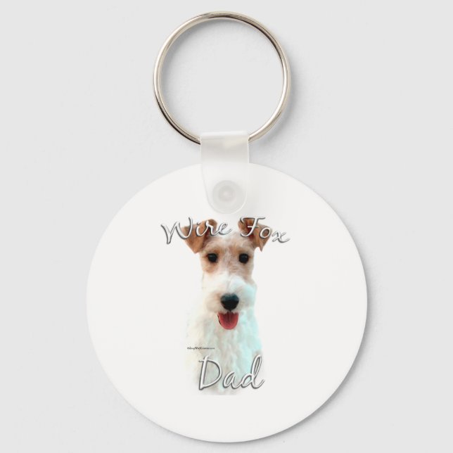 Wire Fox Terrier Pappa 2 Nyckelring (Framsida)
