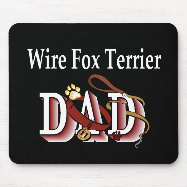 Wire Fox Terrier Pappa-gåvor Musmatta (Framsidan)