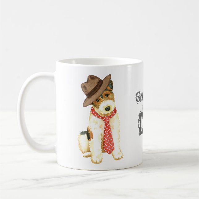 Wire Fox Terrier Pappa Kaffemugg (Vänster)