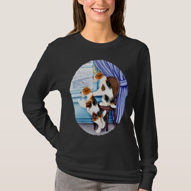 Wire Fox Terrier Parlor Pals T-shirt (Framsida)