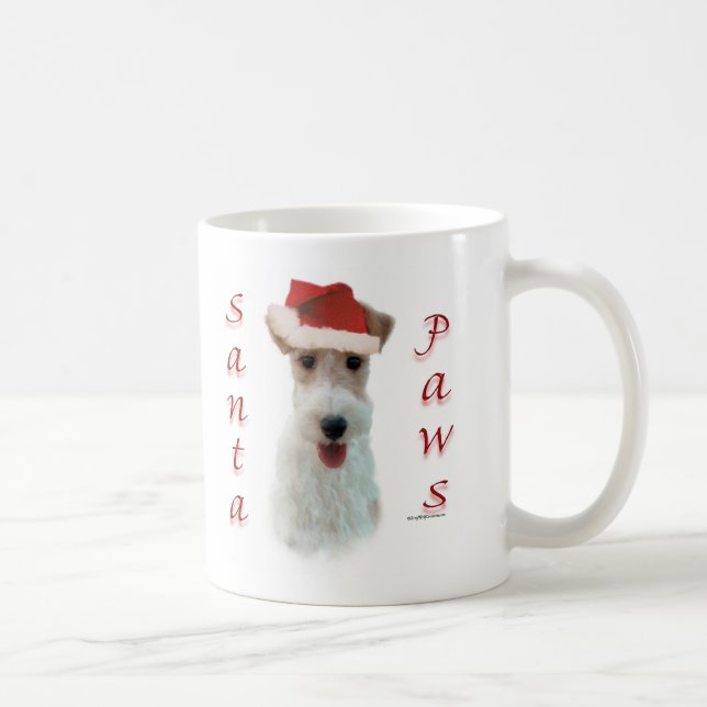 Wire Fox Terrier Santa Tassar Kaffemugg (Höger)