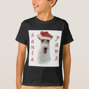 Wire Fox Terrier Santa Tassar T Shirt