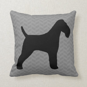 Wire Fox Terrier Silhouette Kudde