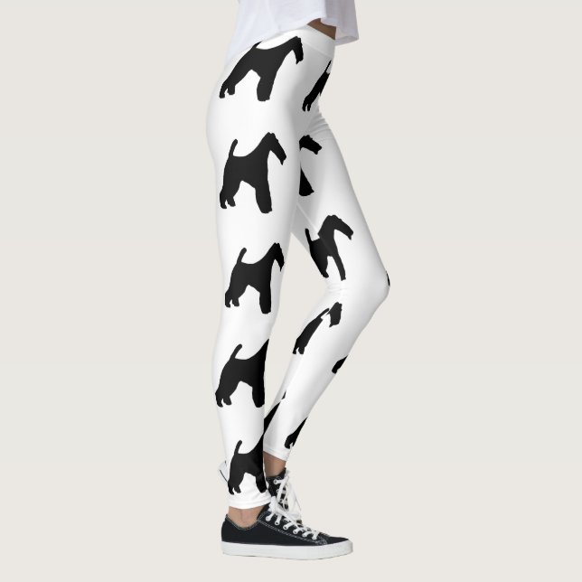 Wire Fox Terrier silo black Leggings (Höger)