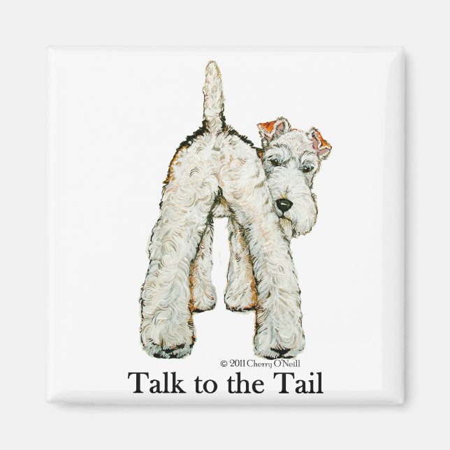 Wire Fox Terrier Svan Magnet (Framsidan)