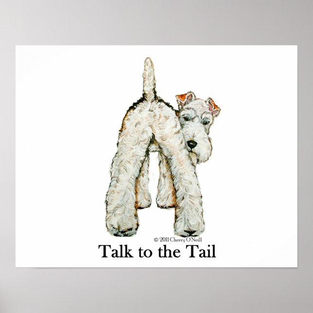 Wire Fox Terrier Svan Poster (Framsidan)