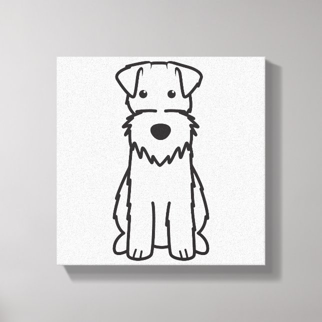 Wire Fox Terrier-Tecknad, Hund Canvastryck (Framsida)