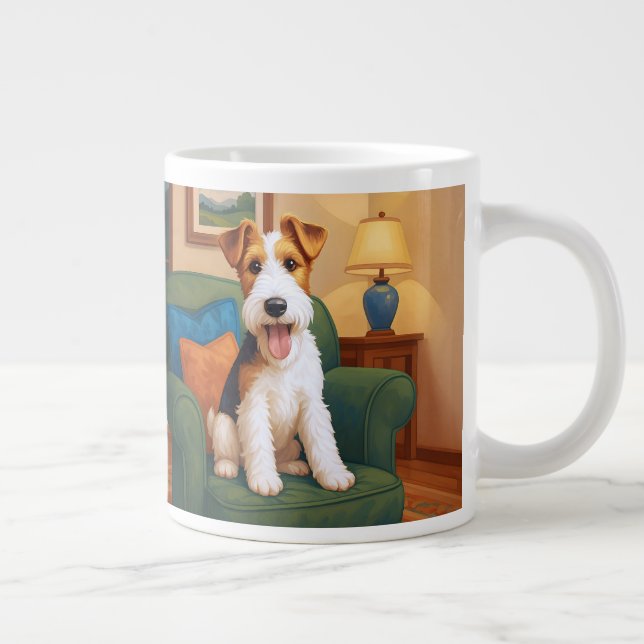 Wire Fox Terrier - This Seat's Taken Jumbo Mugg (Höger)