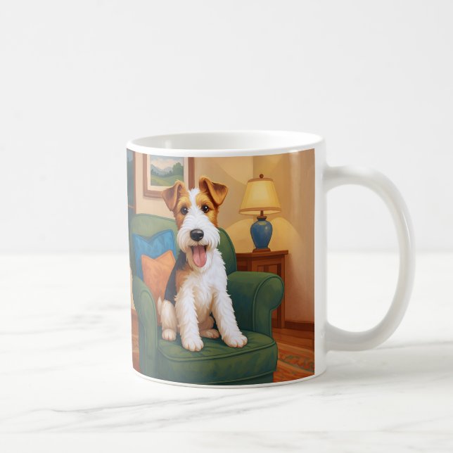 Wire Fox Terrier - This Seat's Taken Kaffemugg (Höger)