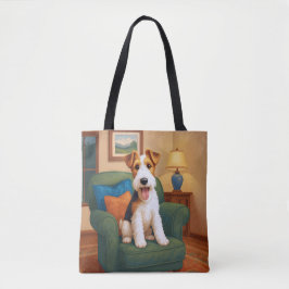 Wire Fox Terrier - This Seat's Taken Tygkasse