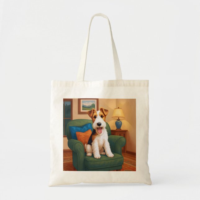 Wire Fox Terrier - This Seat's Taken Tygkasse (Framsidan)