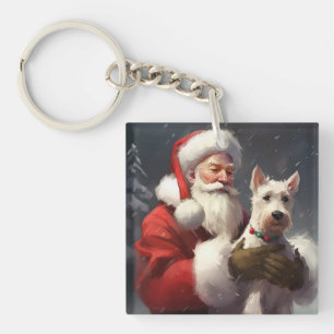 Wire Fox Terrier Tomte Julfirande Jul