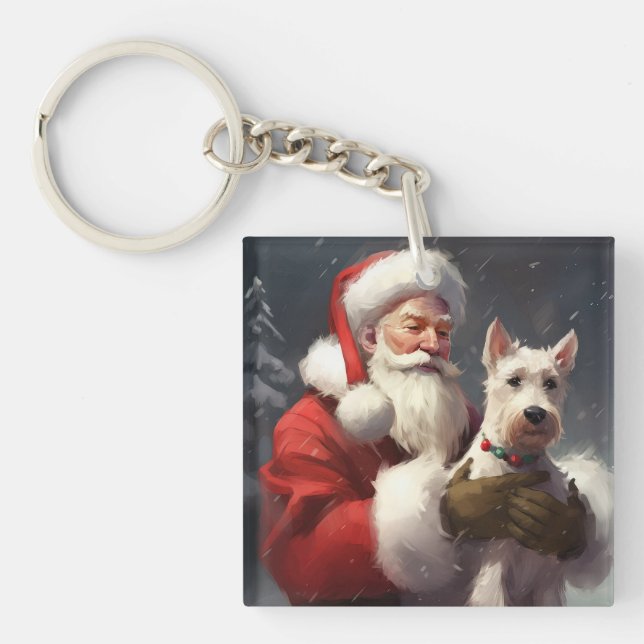 Wire Fox Terrier Tomte Julfirande Jul (Framsidan)