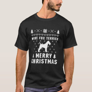 WIRE FOX TERRIER Ugly Christmas Dog Lovers Gift  T Shirt