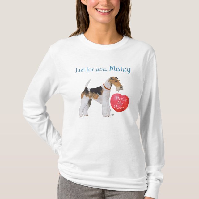 Wire Fox Terrier Valentine Tee (Framsida)