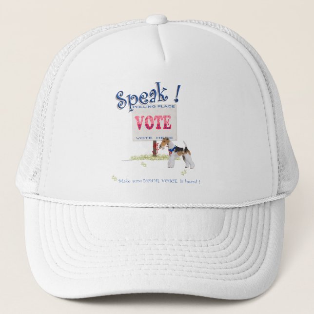 Wire Fox Terrier Voting Voice Truckerkeps (Framsida)