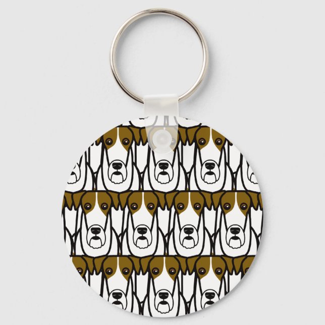 Wire Fox Terriers Nyckelring (Framsida)