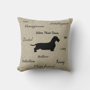 Wire Hair Dachshund Pillow Kudde