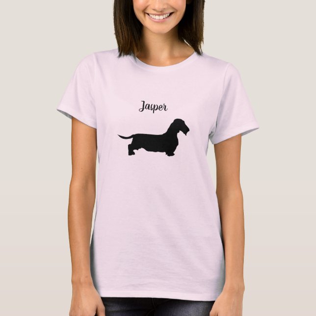 Wire Hair Dachshund Shirt Rosa Tie Dye T Shirt (Framsida)