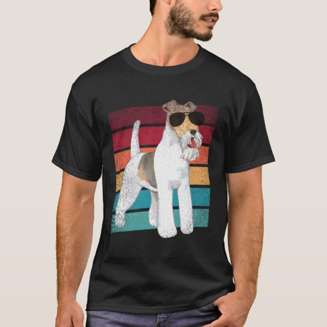 Wire Hair Fox Terrier Hund Funny Mamma Pappa Cloth T Shirt (Framsida)