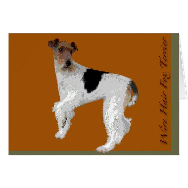 Wire Hair Fox Terrier OBS Kort (Framsidan Horizontal)