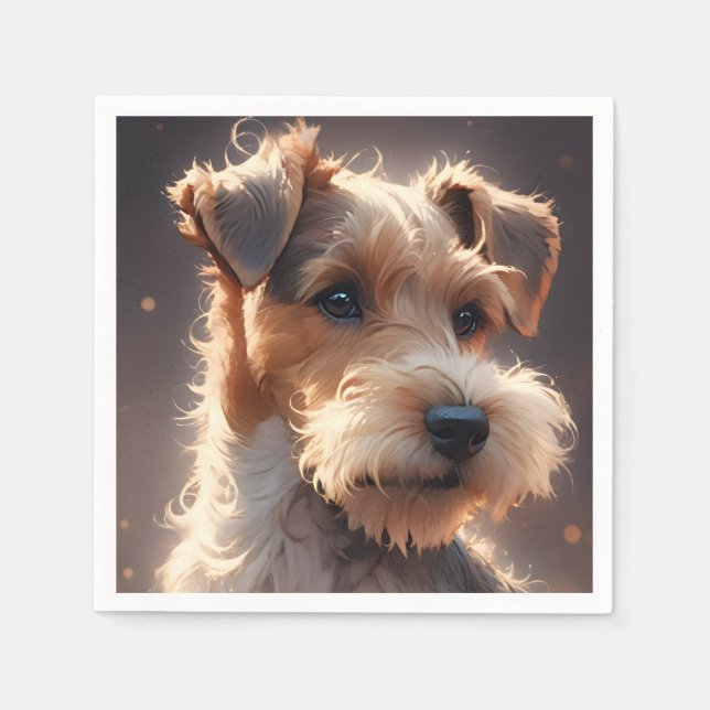 Wire Hair Fox Terrier Twilight Pappersservett (Framsidan)