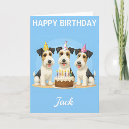 Wire Hair Fox Terriers Birthday Kort
