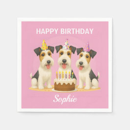 Wire Hair Fox Terriers Birthday Party Pappersservett