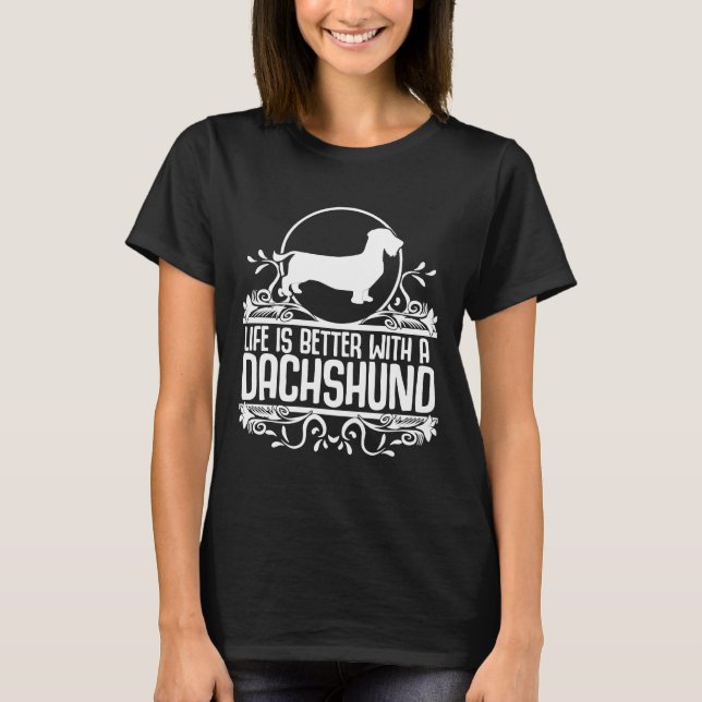 Wire Haired Dachshund Hunting Dog T Shirt (Framsida)
