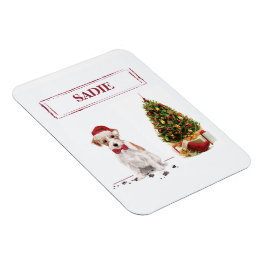 Wire Hred Jack Russell Hund från julen Magnet