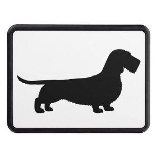 Wire Hved Dachshund Silhouette Dragkroksskydd