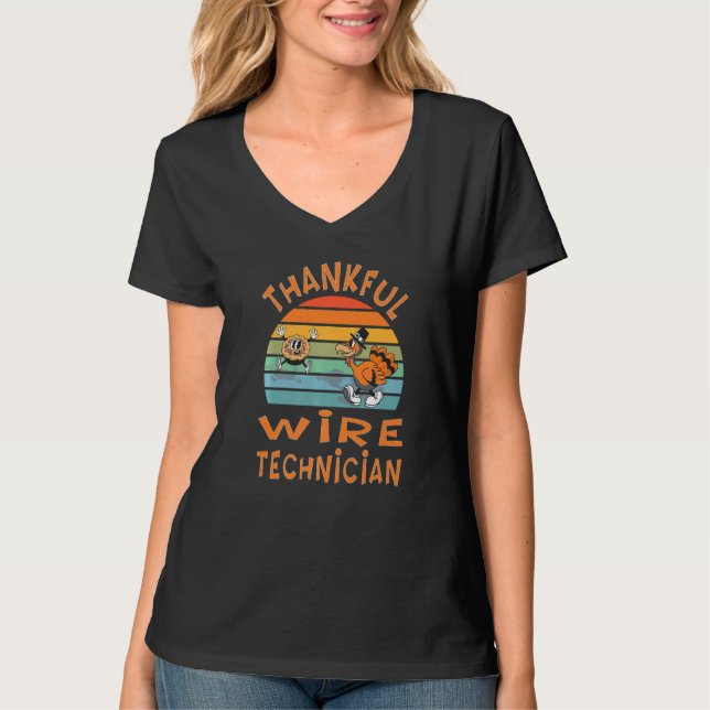 Wire Technician Job  Thanksgiving T Shirt (Framsida)