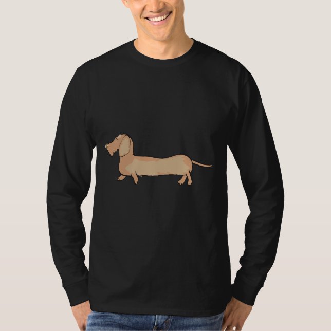 Wired Dachshund T Shirt (Framsida)