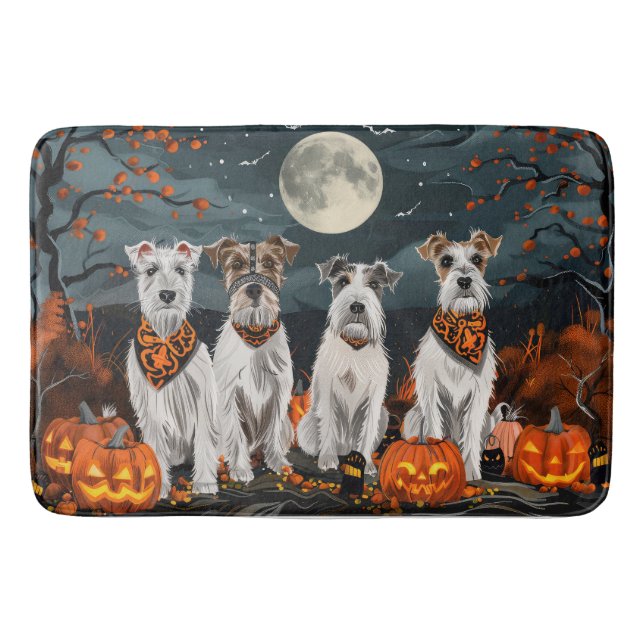 Wirefox Terrier Halloween Spooky Badrumsmatta (Framsidan)