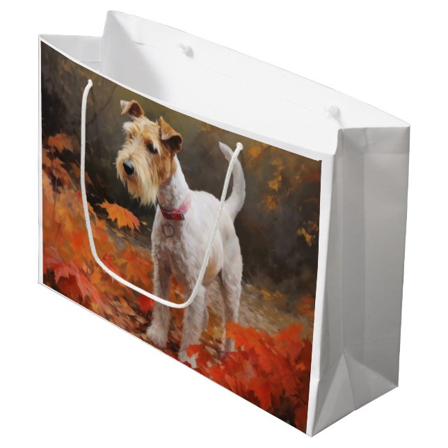 Wirefox Terrier i höstlöv Fall Inspire (Framsidan Vinklad)