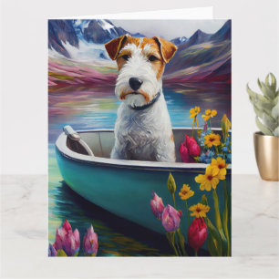 Wirefox Terrier på paddel: Ett naturskönt äventyr Kort