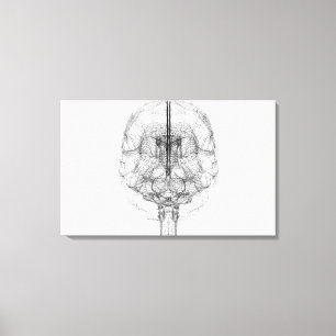 Wireframe av hjärnan canvastryck