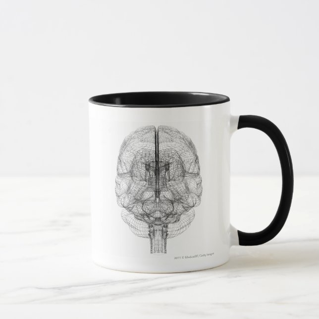 Wireframe av hjärnan mugg (Höger)
