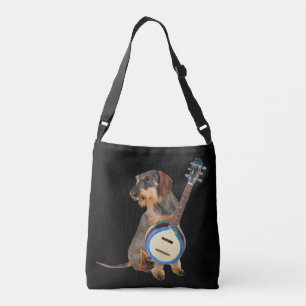 Wirehair Dachshund Spelande Banjo Axelväska