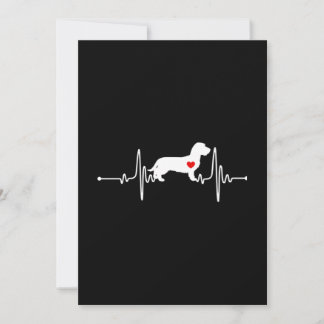 Wirehaired Dachshund dog heartbeat Anteckningskort