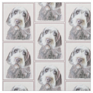 Wirehaired peka Griffon målning - hundkonst Tyg